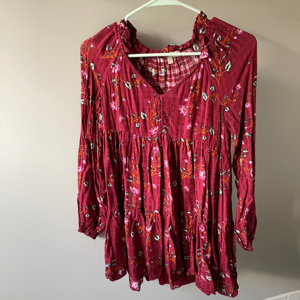 Long-Sleeved Flowy Dress